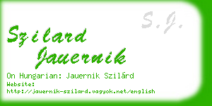 szilard jauernik business card