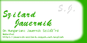 szilard jauernik business card